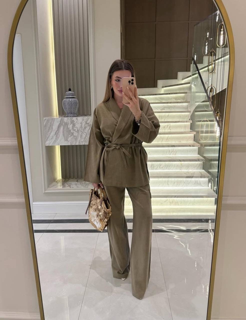 Kimono Set u maslinastoj boji 💫