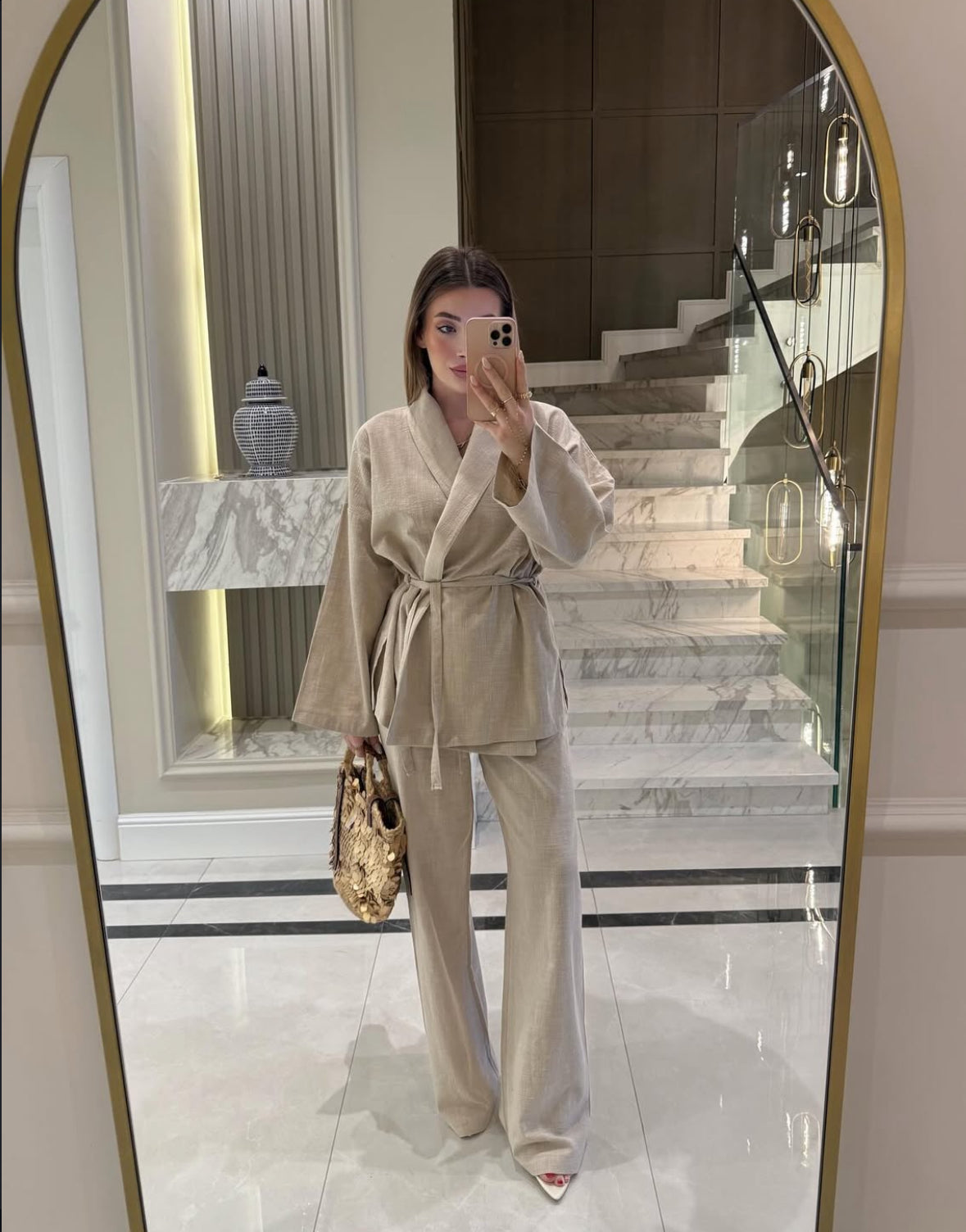 Kimono Set u svetlo pesak nijansi 💫