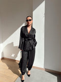 Satenski kimono set